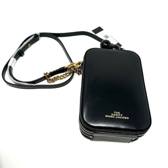 Marc Jacobs Rare Black Vanity Leather Crossbody Bag NWT - Picture 8 of 10